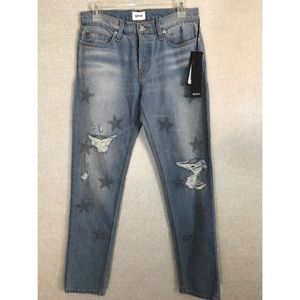 Hudson Riley Relaxed Crop Straight Jeans - Amplify